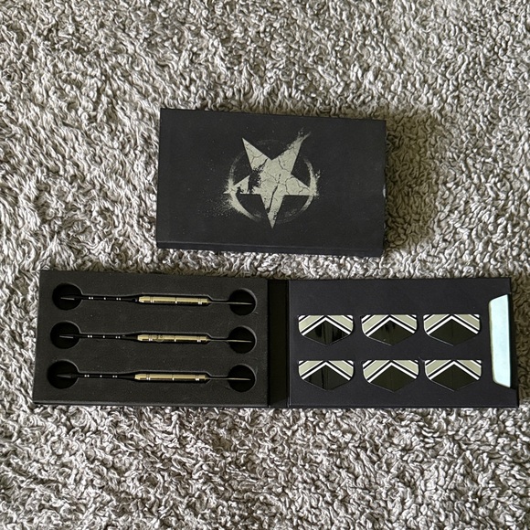 Other - Black and Silver Steel Needle Tip Darts Set - Premium Men's Accessory